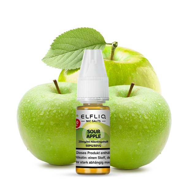 Elfbar - Elfliq Sour Apple Nikotinsalzliquid 10ml