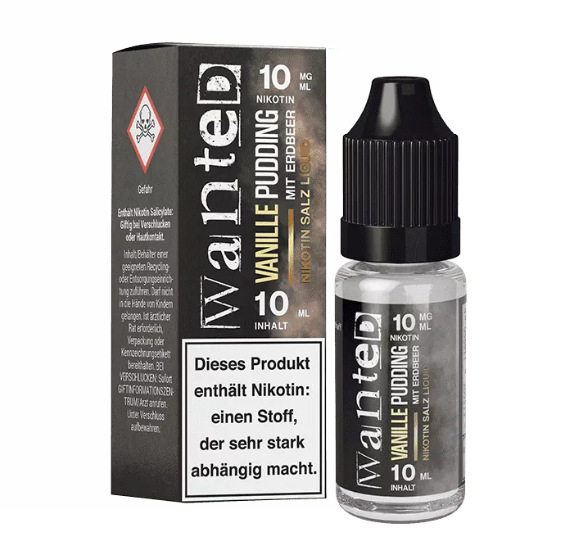 Wanted - Vanillepudding mit Erdbeere Overdosed 10ml Nikotinsalzliquid