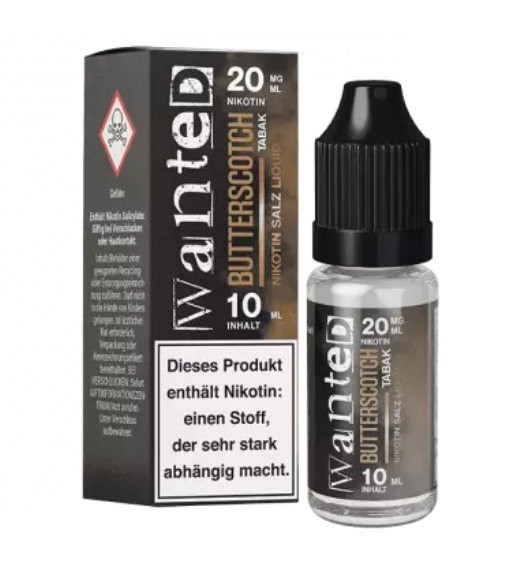 Wanted - Butterscotch Tabak Overdosed 10ml Nikotinsalzliquid