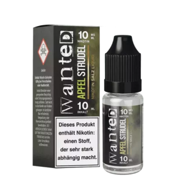 Wanted - Apfelstrudel Overdosed 10ml Nikotinsalzliquid