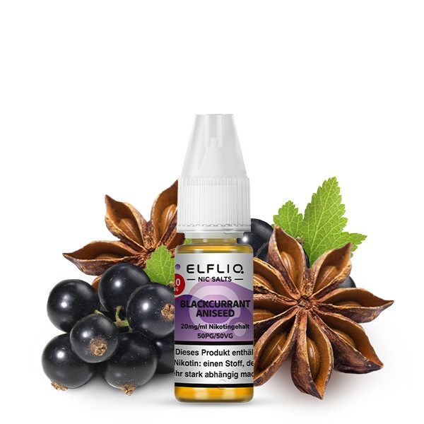 Elfbar - Elfliq Blackcurrant Aniseed Nikotinsalzliquid 10ml