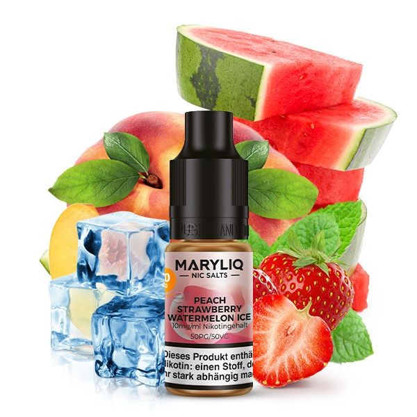 Maryliq - Peach Strawberry Watermelon Ice Nikotinsalzliquid 10ml